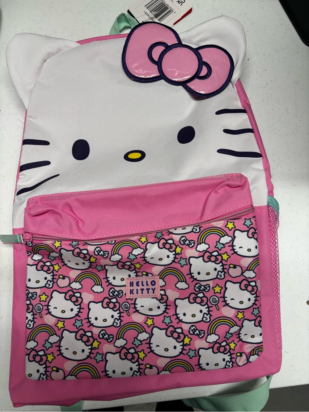 Hello Kitty Pink and White Kids Backpack with Bow Accent